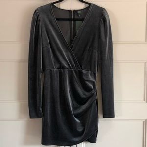 Wild Fable V-neck Mini Dress Hematite size S NWT